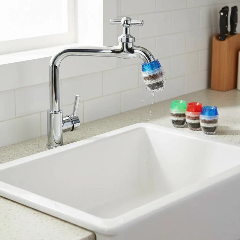 Filtro Purificador De Agua Cerámica Bioenergetico Grifos Azul