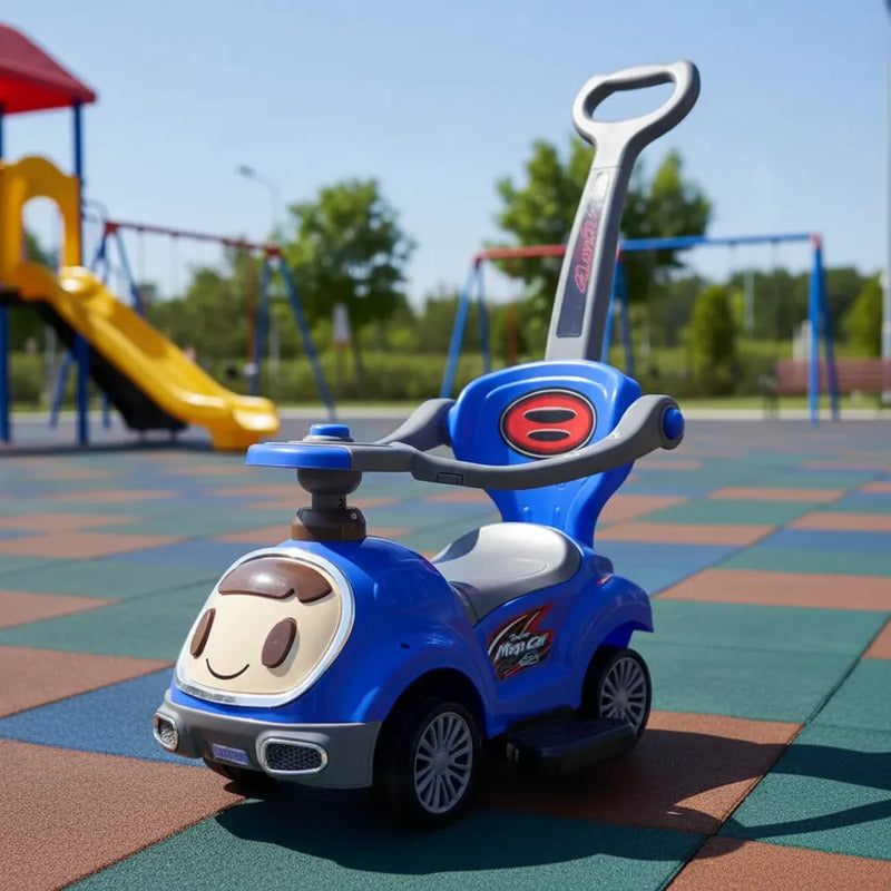 Carro Montable De Impulso Para Niños Musical J-bc8302p-az Azul
