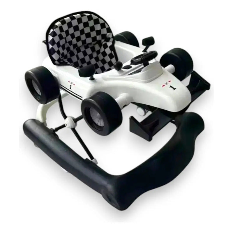 Caminador Carro Tapete Llantas Silicona Bebe 341 Color Blanco