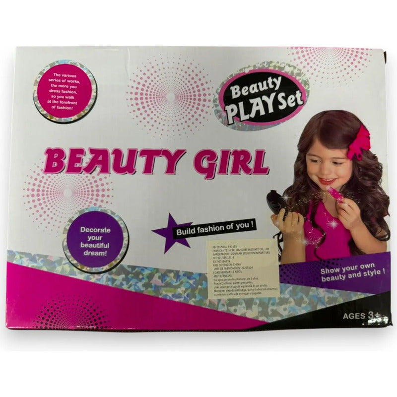 Set De Juguete De Belleza Portátil Con Accesorios Px1593