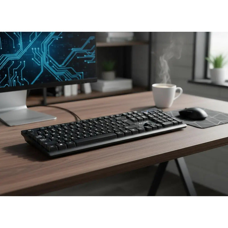 Teclado Mecanico Usb Negro Inglés Internacional