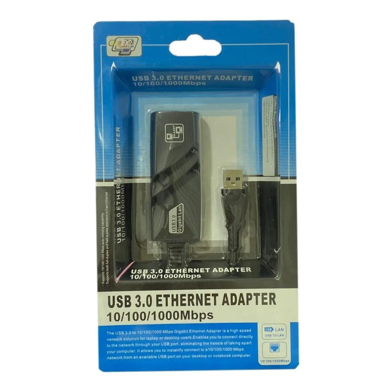 Adaptador Usb 3.0 Gigabit Ethernet 10/100/1000 Mbps Gb3