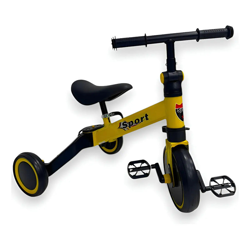 Patineta Scooter 2 In 1 Niño Niña Manopatin Triciclos Musica Color Amarillo Kidshop