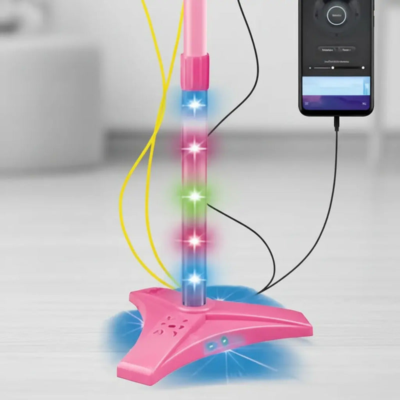 Micrófono Karaoke Q7 - Bluetooth Parlante Portatil  Fucsia