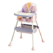 Silla Comedor Para Bebe Portátil Niños Niñas Color Rosado Bolas