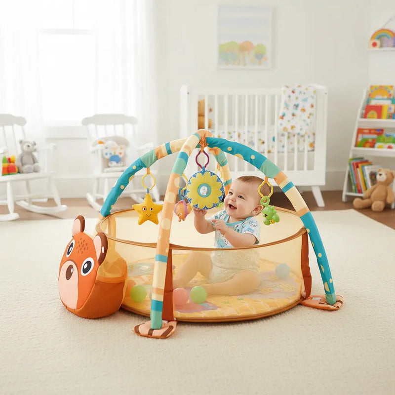Gimnasio Piscina Pelotas Bebé Infantil Estimulación Oso