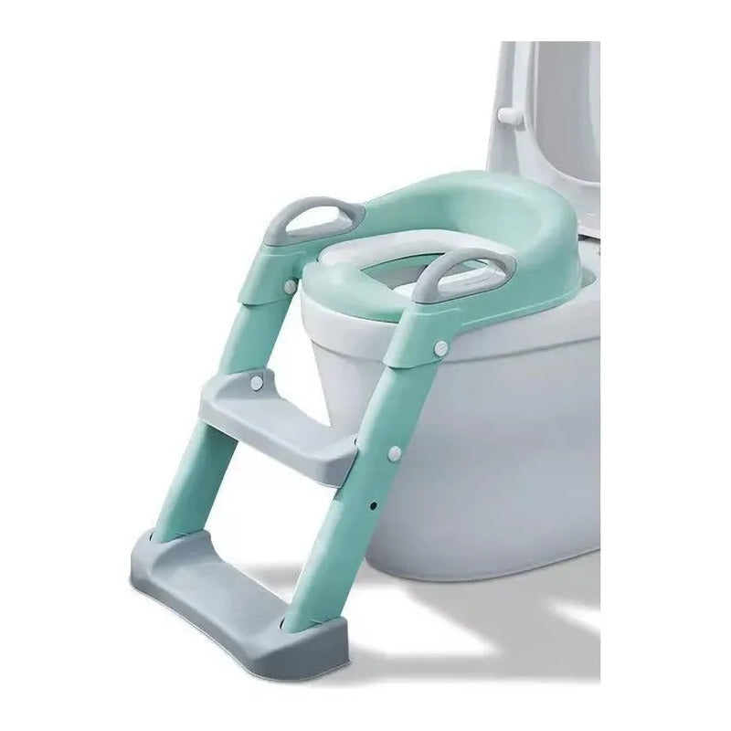 Escalera Baño Entrenamiento Inodoro Niños Os1 Rosado Verde