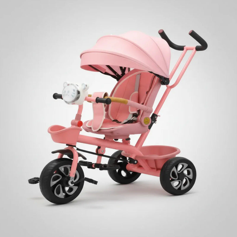 Triciclo De Lugo Bebe Niño Multietapa Kidshop 6068 Rosa Claro