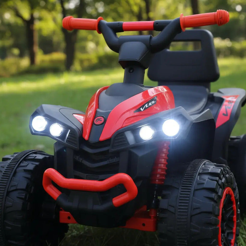 Cuatrimoto Infantil Electrica Musical Luces Bluetooth Kb007 Color Rojo