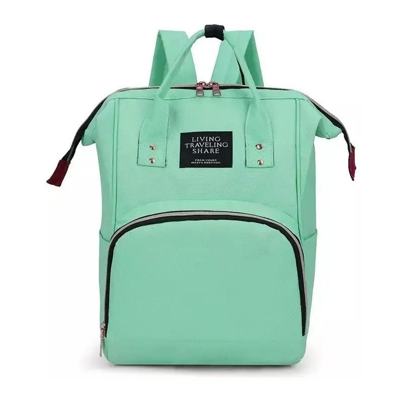 Pañalera Multinfuncional Bebe Mochila Colores Color Verde Claro
