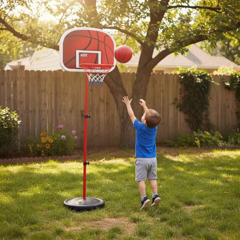 Cesta Baloncesto Metal + Malla Aro 1.60 Cm Basketball X-5238