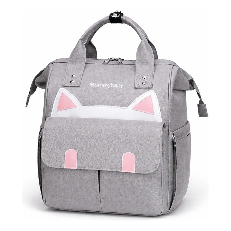 Bolso Pañalera Multifuncional Bebe Mochila Gatico Ref 1403