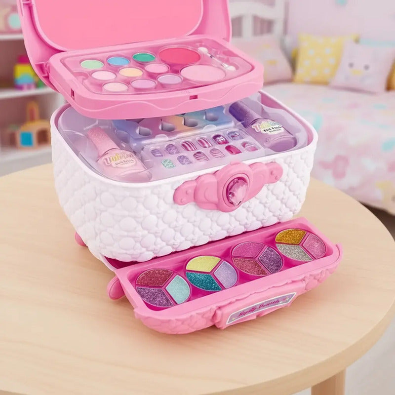 Maquillaje Real Para Niñas, Lavable Y No Tóxico Maleta 1246