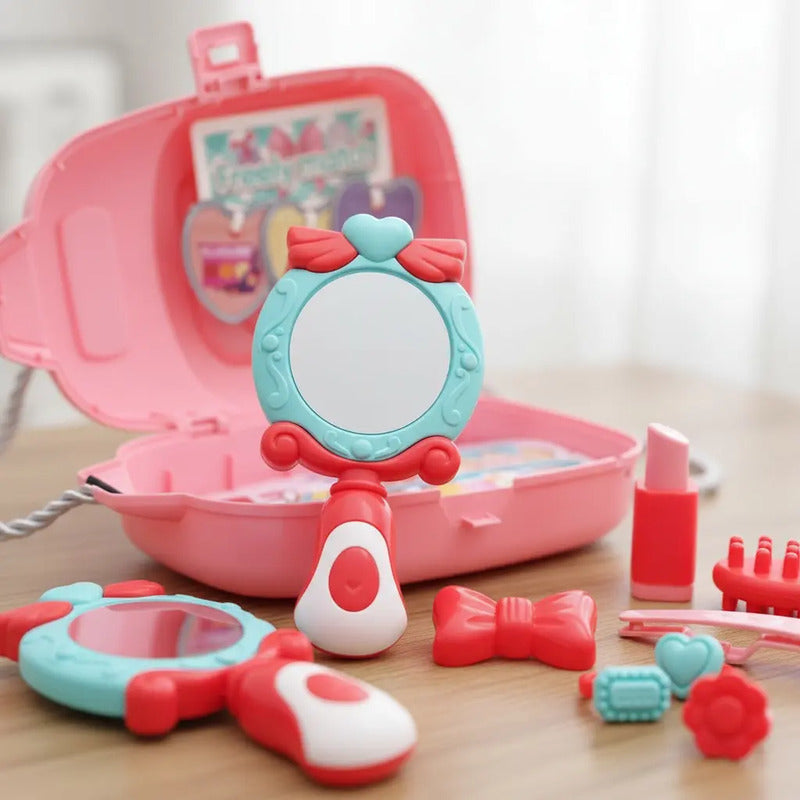 Set De Juguete De Belleza Portátil Con Accesorios