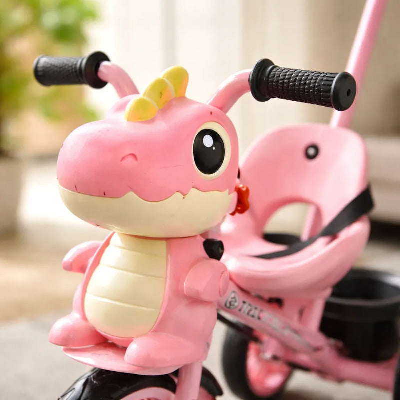 Triciclo Infantil Dinosaurio Con Música Y Cesta Tr-066
