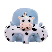 Cojin Planet Home Peluche 2022 De 55cm X 35cm Liso De Vaquita Color Blanco -