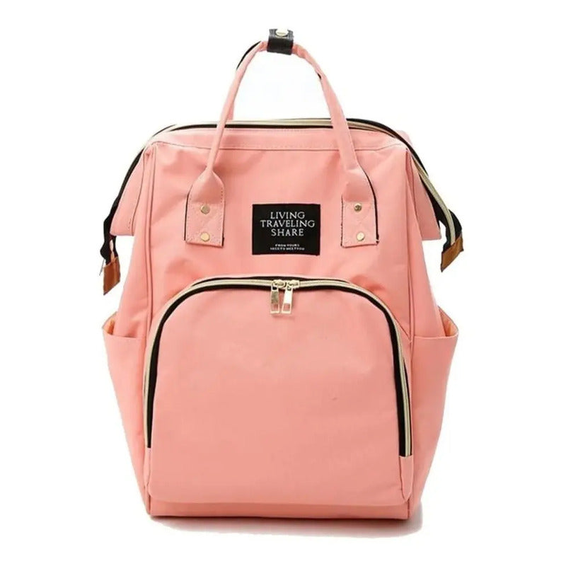Pañalera Multinfuncional Bebe Mochila Colores Color Coral Claro