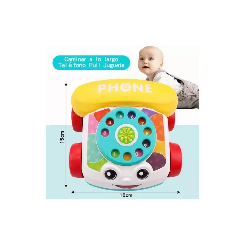 Telefono Didactico Para Niños Cuerda Ruedas