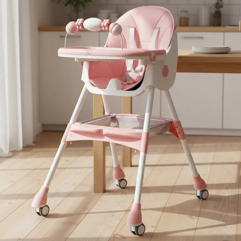 Silla Comedor Para Bebe Plegable Con Ruedas 555-13a