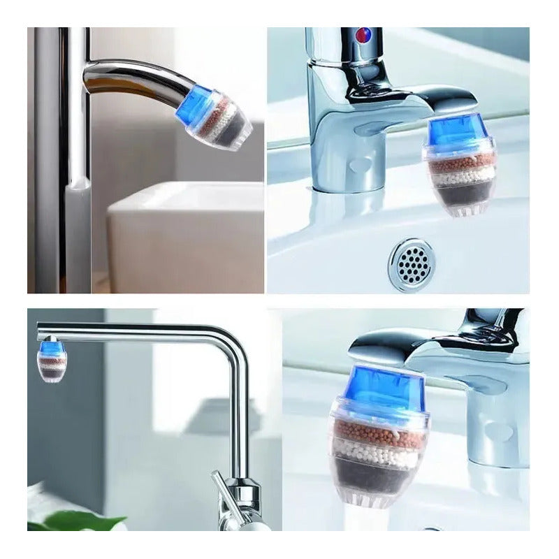Filtro Purificador De Agua Cerámica Bioenergetico Grifos Azul
