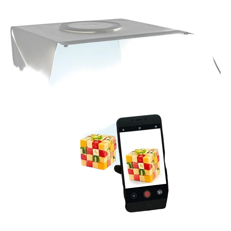 Estudio Fotografico Portatil + 2 Fondos+ Luces Led + Estuche 110v