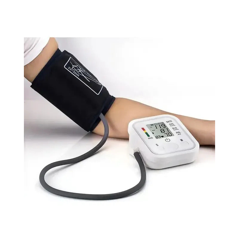Tensiómetro Digital De Brazo Para Presión Arterial Y Pulso Blanco