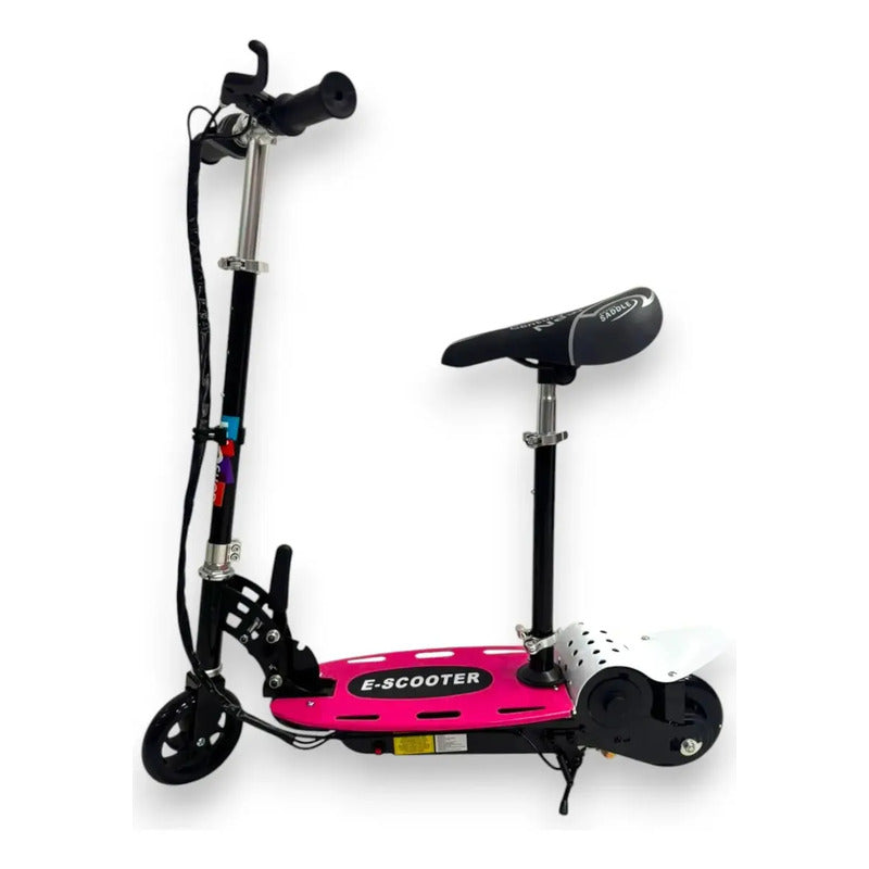 Patineta Eléctrica Metalizada Para Niños 8-13 Años Color Rosa Claro