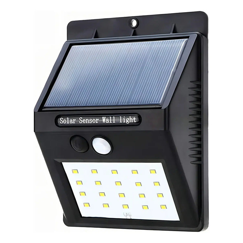 Lámpara Luz Led Exteriores Sensor Movimiento Panel Solar 20l