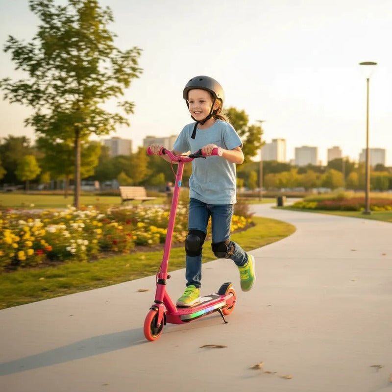 Patineta Scooter Eléctrico Con Luces Kidshop Pt10