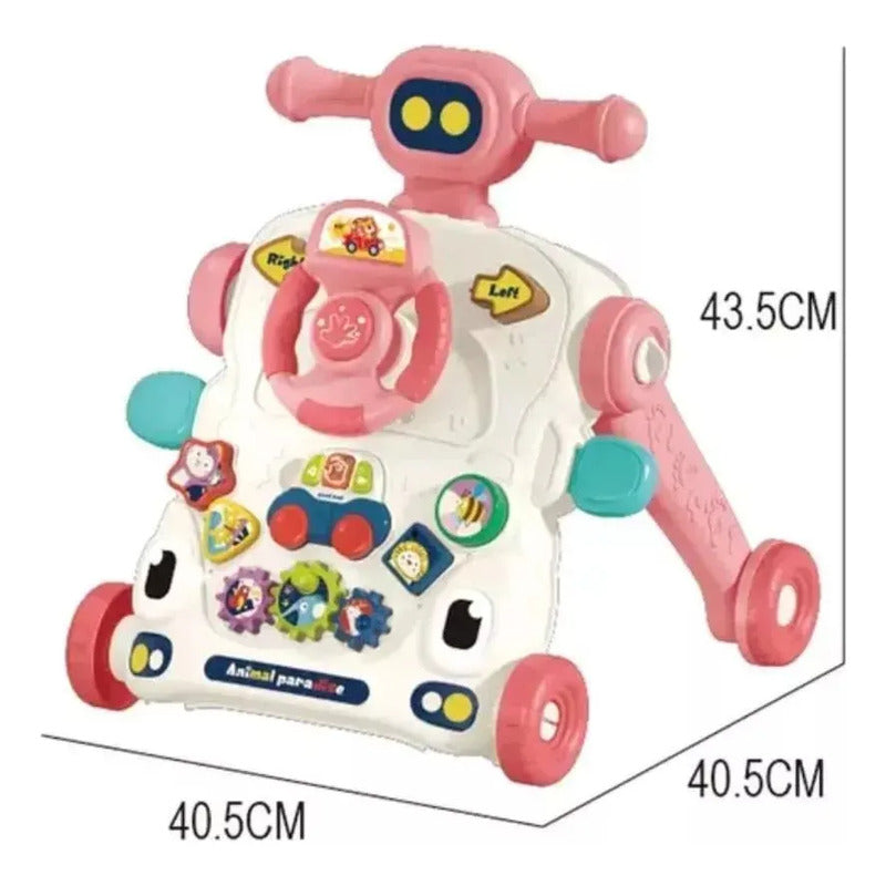 Andadera Caminador Kidshop 6en1 Mesa Y Actividades He0831 Color Rosa