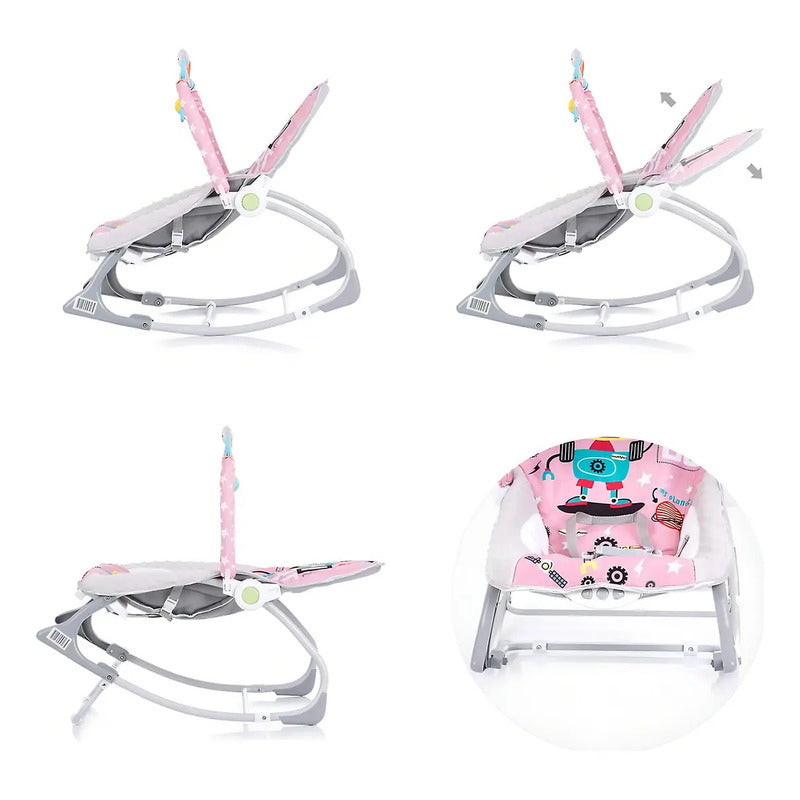 Silla Mecedora Vibradora Crece Conmigo Bebe Color Rosa Niña