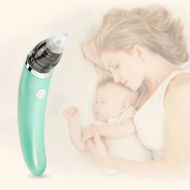 Aspirador Nasal Electrico Para Bebes Para Aliviar La Congest Color Blanco/verde