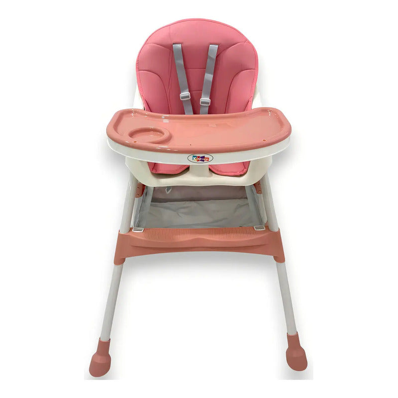 Silla De Comer 3 En 1 Kidshop Cy006 Plegable Rosado Rosa Claro