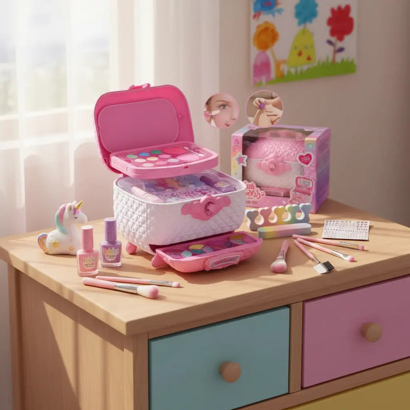 Maquillaje Real Para Niñas, Lavable Y No Tóxico Maleta 1246