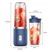 Mini Licuadora Portátil Con Doble Vaso 400ml Azul 12v