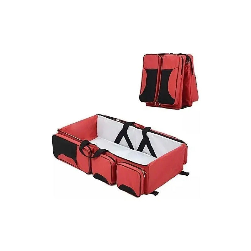 Morral Pañalera Portátil 3 En 1 Asoleador Impermeable Bebé
