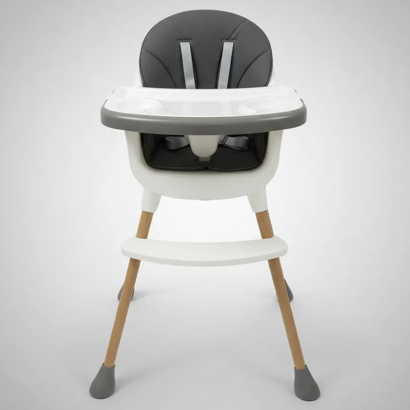 Silla De Comer Para Bebé Kidshop Doble Bandeja 45138 Liso Gris