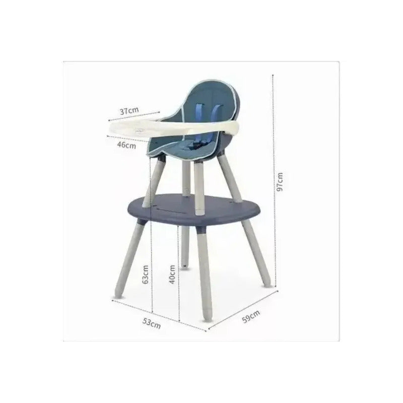 Silla De Comedor Y Escritorio 3 En 1 Para Bebés Y Niños Yxg Color Azul