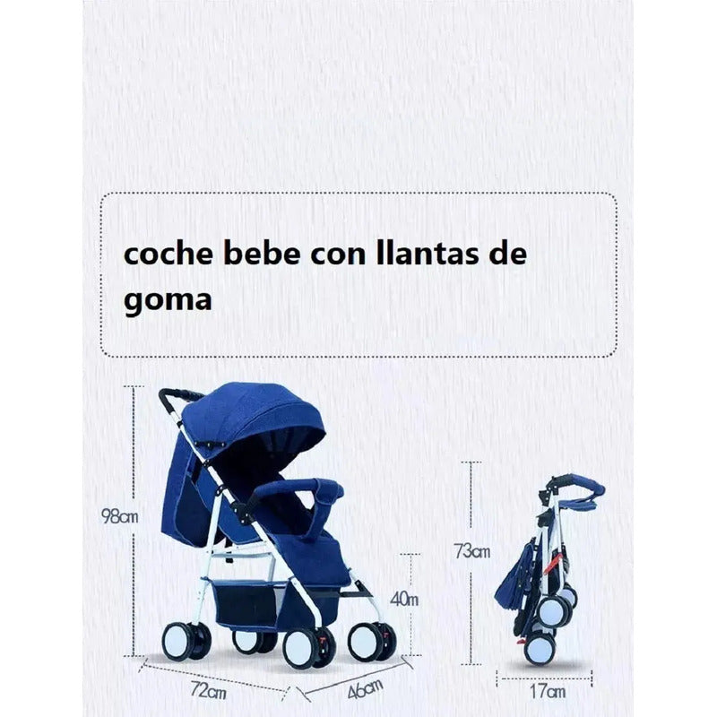 Coche Para Bebe 3 Niveles Fino + Capota  701-6