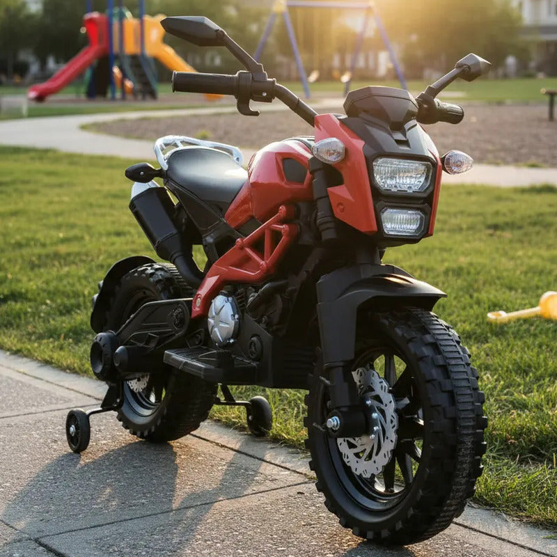 Moto Carro Electrica Montable Trimoto De 2 A 7 Años 9189 Color Rojo Total 110v