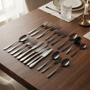 Juego De Cubiertos Set 24 Piezas Acero Inoxidable Black-2