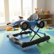 Caminador Con Guia Bebes Tapete F1 Azul