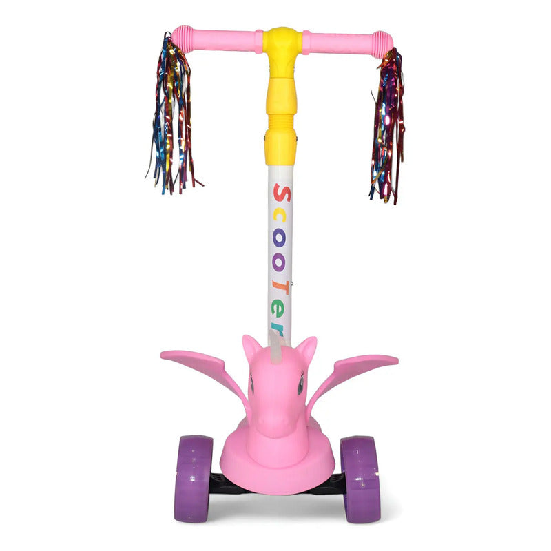 Patineta Scooter Unicornio Rosa P741 Color Rosa Chicle