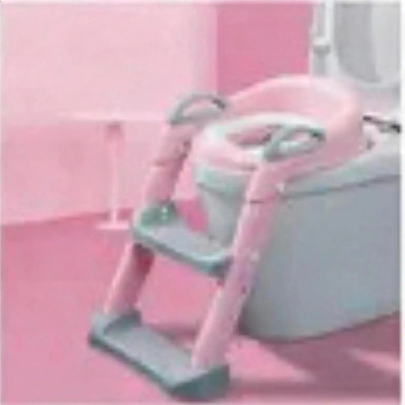 Escalera Baño Entrenamiento Inodoro Niños Os1 Rosado Rosado
