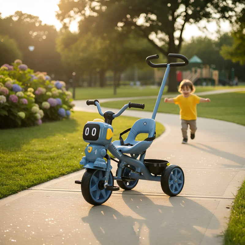 Triciclo Infantil Robots Con Música Y Cesta Tr-068