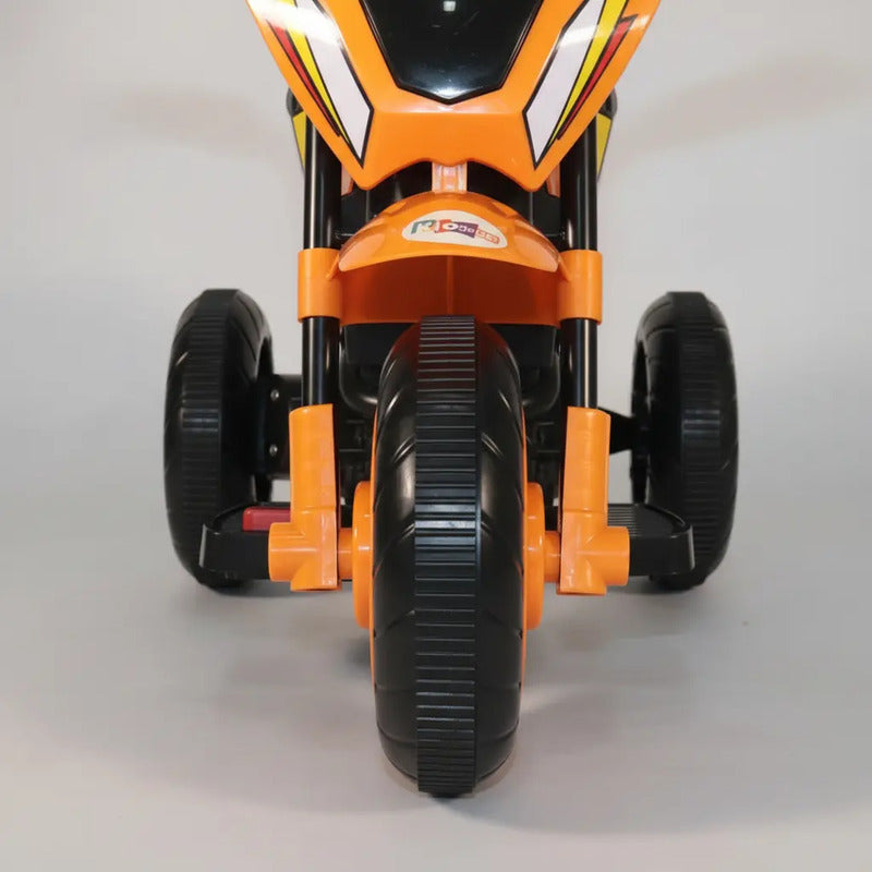 Moto Carro Recargable Electricas Montable 1 A 3 Años Color Naranja Voltaje Del Cargador 110v