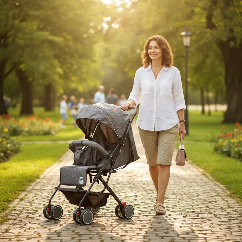 Coche Para Bebe Paseador  Premium Tipo Maleta Toldillo 8078