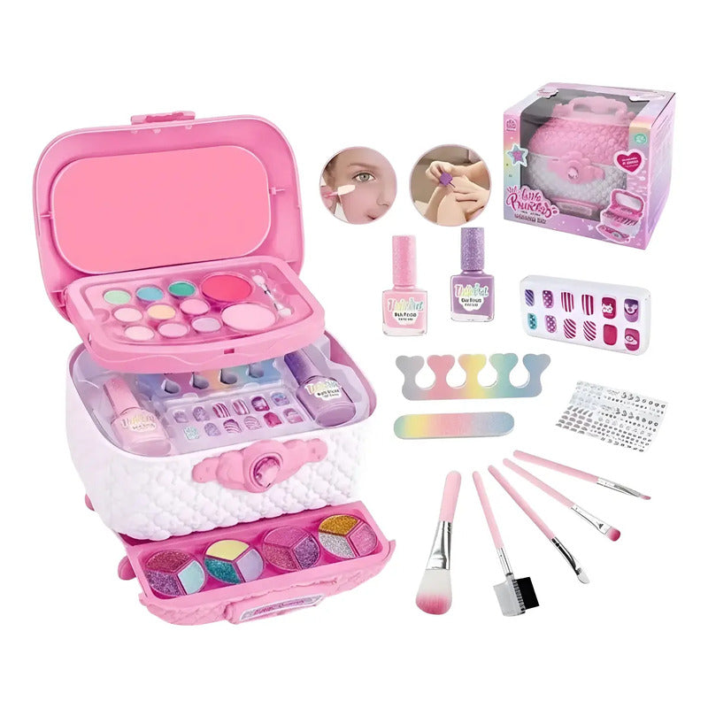Maquillaje Real Para Niñas, Lavable Y No Tóxico Maleta 1246