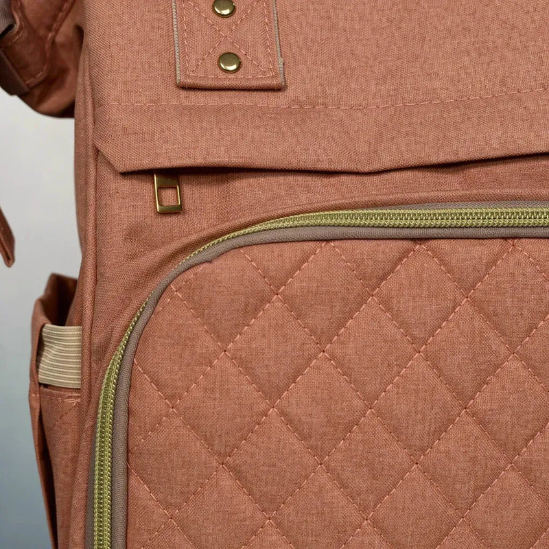 Bolso Pañalera Morral Moderno De Bebe 11519-14 Coral Lisa