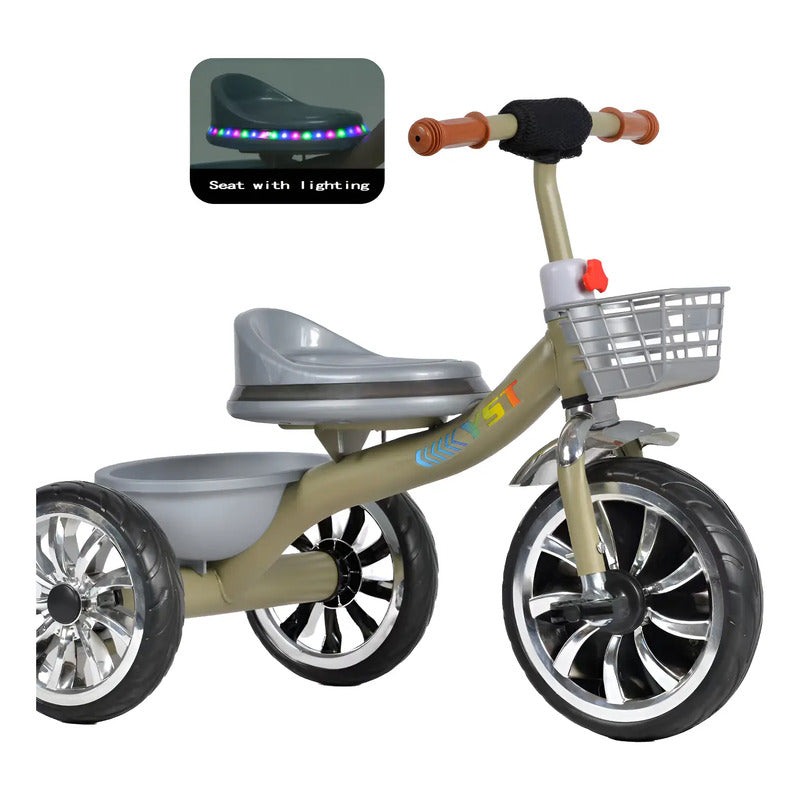 Triciclo Bicicleta Infantil Canasta Músical 6031